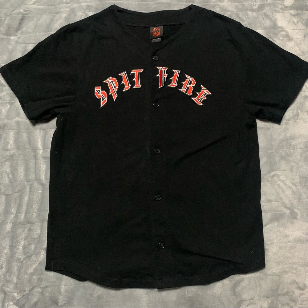 Spitfire Button Up Baseball Style Short Sleeve